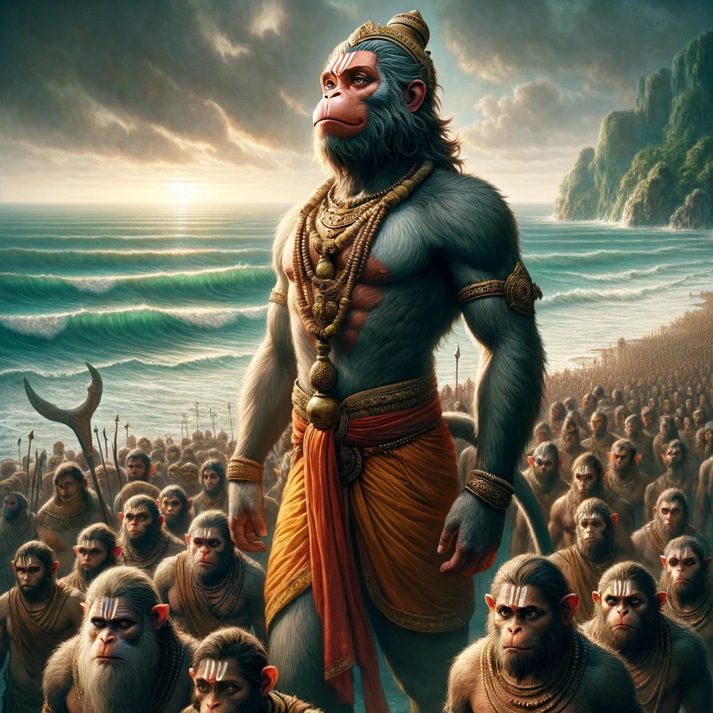 The Monkeys Dispirited on Seeing the Ocean